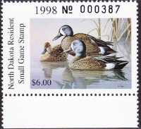 Scan of 1998 North Dakota Duck Stamp MNH VF