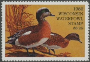 Scan of 1980 Wisconsin Duck Stamp MNH VF