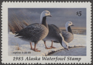 Scan of 1985 Alaska Duck Stamp - First of State MNH VF