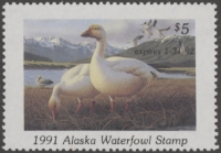 Scan of 1991 Alaska Duck Stamp MNH VF