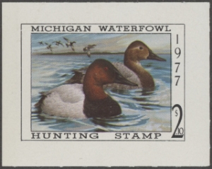 Scan of 1977 Michigan Duck Stamp MNH VF