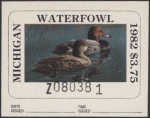 Scan of 1982 Michigan Duck Stamp MNH VF