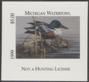 Scan of 1999 Michigan Duck Stamp MNH VF