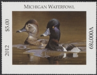 Scan of 2012 Michigan Duck Stamp MNH VF