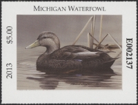 Scan of 2013 Michigan Duck Stamp MNH VF
