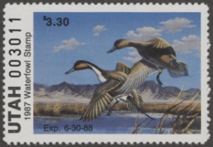 Scan of 1987 Utah Duck Stamp MNH VF