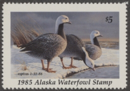 Scan of 1985 Alaska Duck Stamp - First of State MNH VF