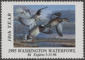 Scan of 1995 Washington Duck Stamp MNH VF