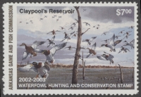 Scan of 2002 Arkansas Duck Stamp MNH VF