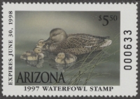 Scan of 1997 Arizona Duck Stamp MNH VF