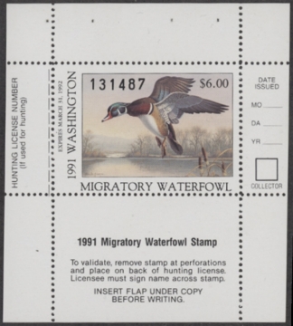 Picture of 1991 Washington Duck Stamp MNH VF