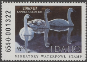 Scan of 1990 Idaho Duck Stamp MNH VF