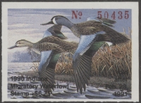 Scan of 1990 Indiana Duck Stamp MNH VF