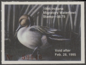 Scan of 1994 Indiana Duck Stamp MNH VF