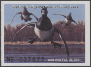 Scan of 2000 Indiana Duck Stamp MNH VF