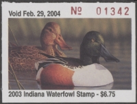 Scan of 2003 Indiana Duck Stamp MNH VF