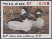 Scan of 2005 Indiana Duck Stamp MNH VF