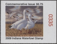 Scan of 2009 Indiana Duck Stamp MNH VF