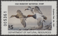 Scan of 1990 Iowa Duck Stamp MNH VF