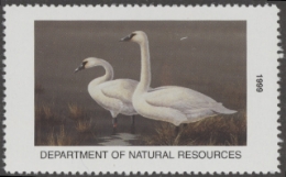 Scan of 1999 Iowa Duck Stamp MNH Faults