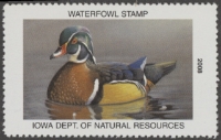 Scan of 2008 Iowa Duck Stamp MNH VF