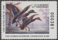 Scan of 1993 Louisiana Duck Stamp MNH VF
