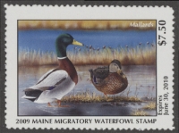 Scan of 2009 Maine Duck Stamp MNH VF