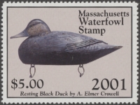 Scan of 2001 Massachusetts Duck Stamp MNH VF