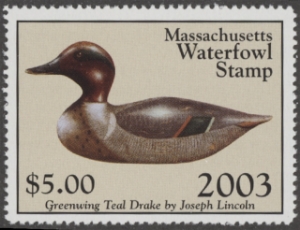 Scan of 2003 Massachusetts Duck Stamp MNH VF