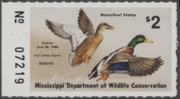 Scan of 1985 Mississippi Duck Stamp Error MNH VF