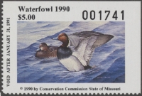 Scan of 1990 Missouri Duck Stamp MNH VF
