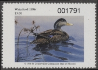 Scan of 1996 Missouri Duck Stamp MNH VF