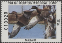 Scan of 1984 New Hampshire Duck Stamp MNH VF