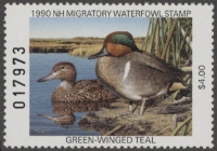 Scan of 1990 New Hampshire Duck Stamp MNH VF