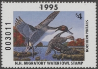 Scan of 1995 New Hampshire Duck Stamp MNH VF
