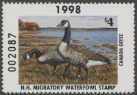 Scan of 1998 New Hampshire Duck Stamp MNH VF