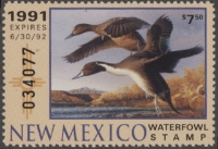 Scan of 1991 New Mexico Duck Stamp - First of State MNH VF