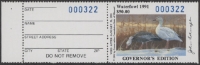 Scan of 1991 Missouri Duck Stamp Governor's Edition MNH VF