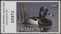 Scan of 2010 Oklahoma Duck Stamp MNH VF