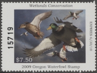 Scan of 2009 Oregon Duck Stamp MNH VF