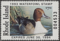 Scan of 1993 Rhode Island Duck Stamp MNH VF