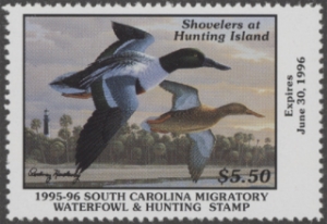 Scan of 1995 South Carolina Duck Stamp MNH VF