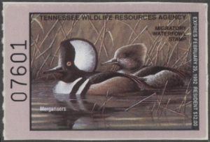 Scan of 19891Tennessee Duck Stamp MNH VF