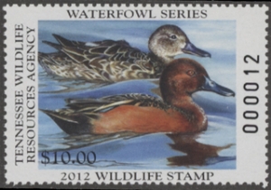 Scan of 2012 Tennessee Duck Stamp MNH VF