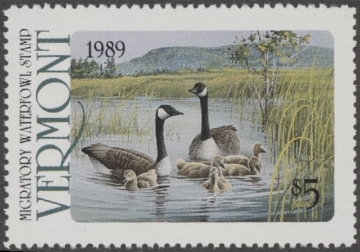 Scan of 1989 Vermont Duck Stamp MNH VF