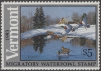 Scan of 1993 Vermont Duck Stamp MNH VF