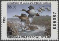 Scan of 1998 Virginia Duck Stamp MNH VF