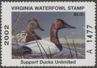 Scan of 2002 Virginia Duck Stamp MNH VF