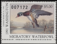 Scan of 1991 Washington Duck Stamp MNH VF