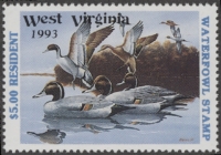 Scan of 1993 West Virginia Duck Stamp MNH VF